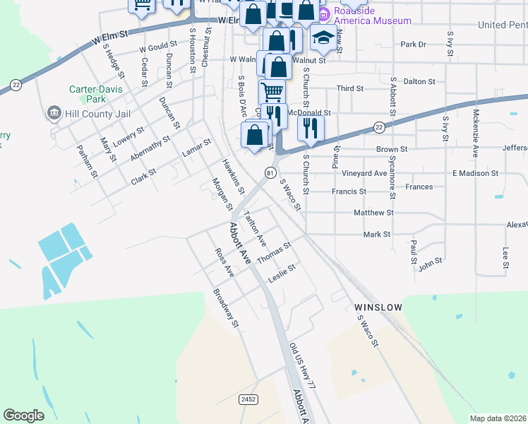 map of restaurants, bars, coffee shops, grocery stores, and more near 500 Cunningham Avenue in Hillsboro