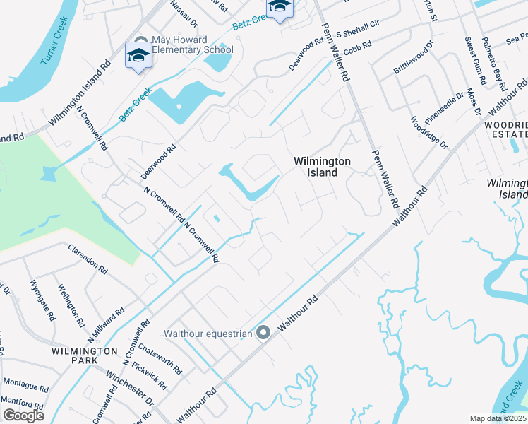 map of restaurants, bars, coffee shops, grocery stores, and more near 4 Wilton Lane in Savannah