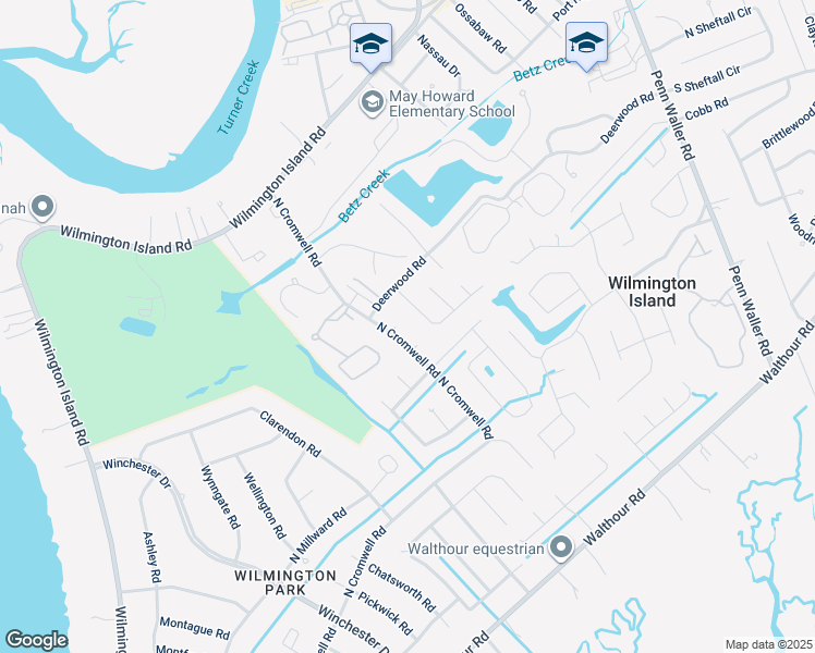 map of restaurants, bars, coffee shops, grocery stores, and more near 2 Fairfield Court in Savannah