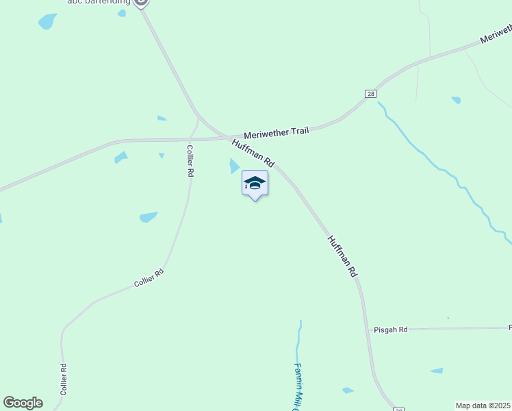 map of restaurants, bars, coffee shops, grocery stores, and more near in Grady