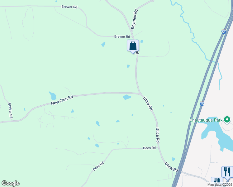 map of restaurants, bars, coffee shops, grocery stores, and more near 16080 New Zion Road in Crystal Springs