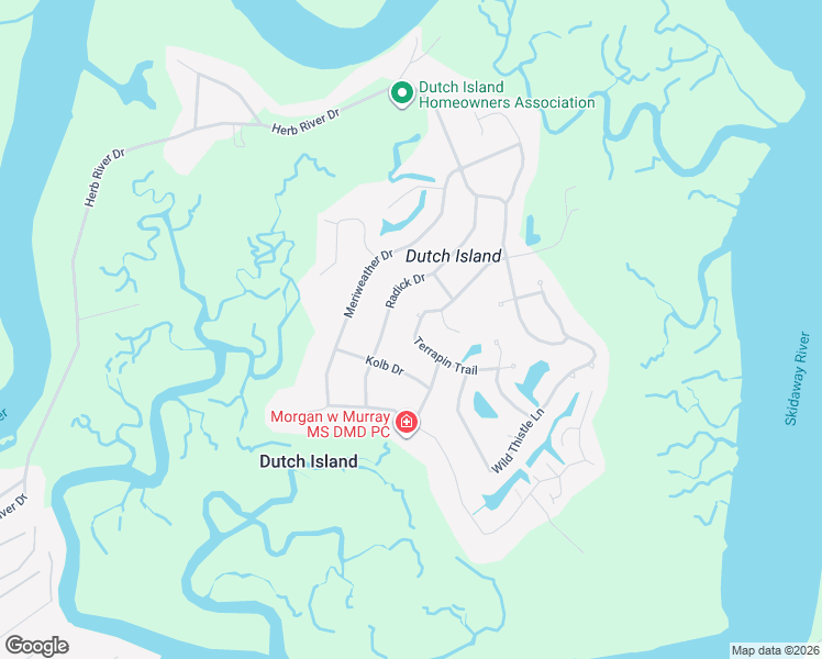 map of restaurants, bars, coffee shops, grocery stores, and more near 121 Terrapin Trail in Savannah