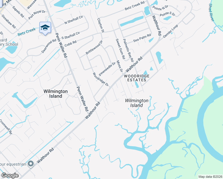 map of restaurants, bars, coffee shops, grocery stores, and more near 1020 Walthour Road in Savannah