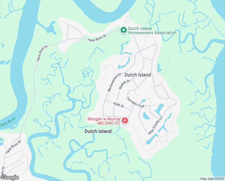 map of restaurants, bars, coffee shops, grocery stores, and more near 832 Meriweather Drive in Savannah