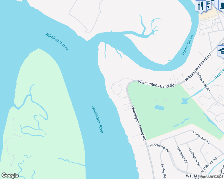 map of restaurants, bars, coffee shops, grocery stores, and more near 700 Wilmington Island Road in Savannah