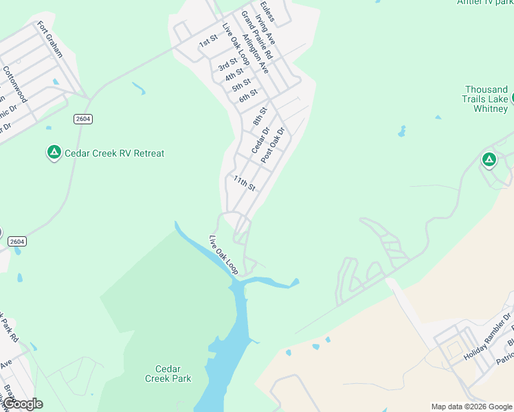 map of restaurants, bars, coffee shops, grocery stores, and more near 326 Live Oak Loop in Whitney