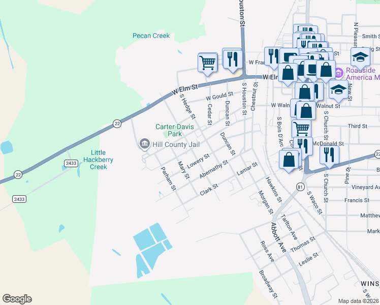 map of restaurants, bars, coffee shops, grocery stores, and more near 401 Line Street in Hillsboro