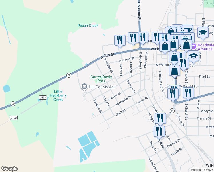 map of restaurants, bars, coffee shops, grocery stores, and more near 401 Line Street in Hillsboro