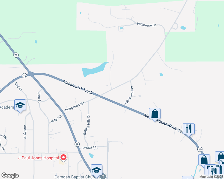 map of restaurants, bars, coffee shops, grocery stores, and more near 107 Bridgeport Road in Camden