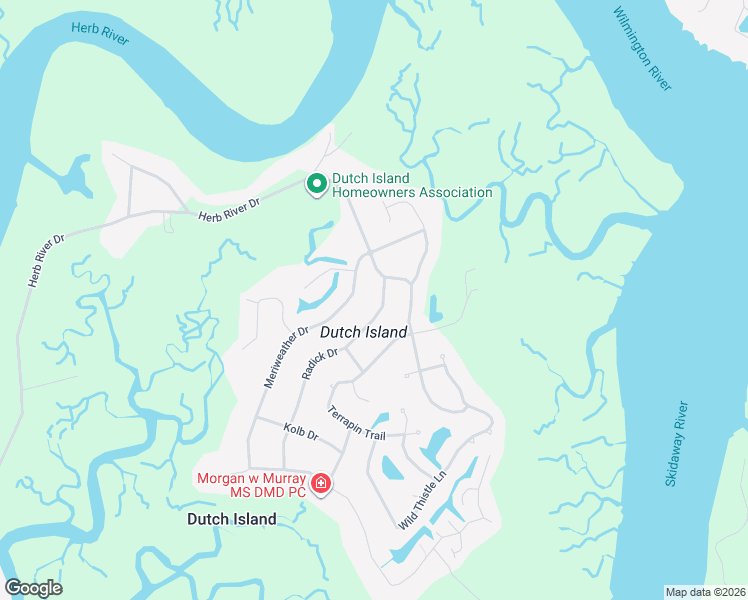 map of restaurants, bars, coffee shops, grocery stores, and more near 106 Radick Drive in Savannah