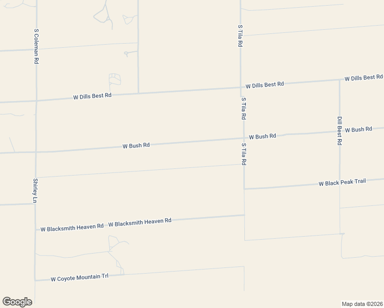 map of restaurants, bars, coffee shops, grocery stores, and more near 22405 West Bush Road in Tucson