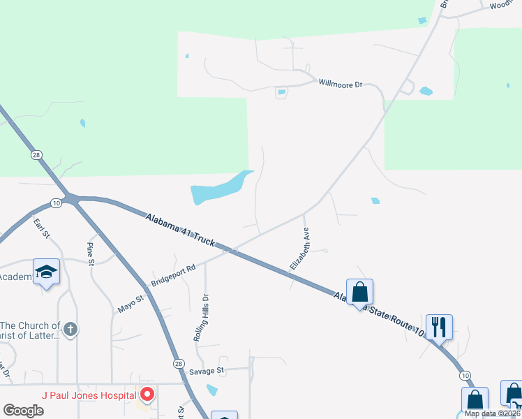 map of restaurants, bars, coffee shops, grocery stores, and more near 2 Wilson Drive in Camden