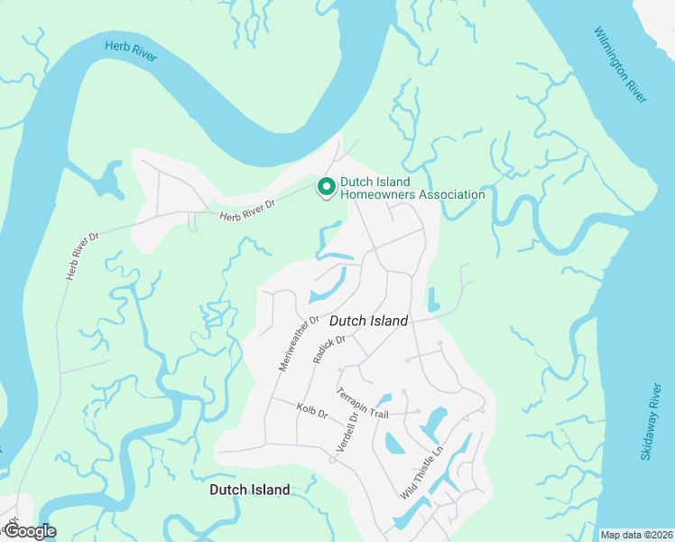 map of restaurants, bars, coffee shops, grocery stores, and more near 4 Blue Crab Point in Savannah