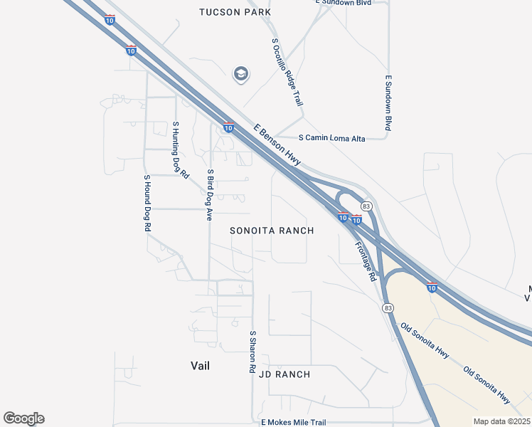 map of restaurants, bars, coffee shops, grocery stores, and more near 13448 South Sonoita Ranch Circle in Vail
