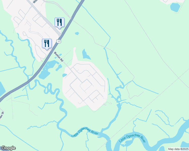 map of restaurants, bars, coffee shops, grocery stores, and more near 185 Sawgrass Drive in Savannah