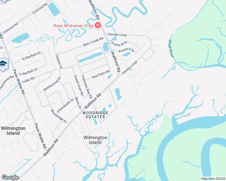 map of restaurants, bars, coffee shops, grocery stores, and more near 908 Woodpecker Road in Savannah
