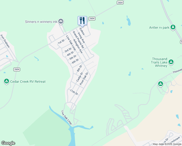 map of restaurants, bars, coffee shops, grocery stores, and more near 198 Post Oak Drive in Whitney