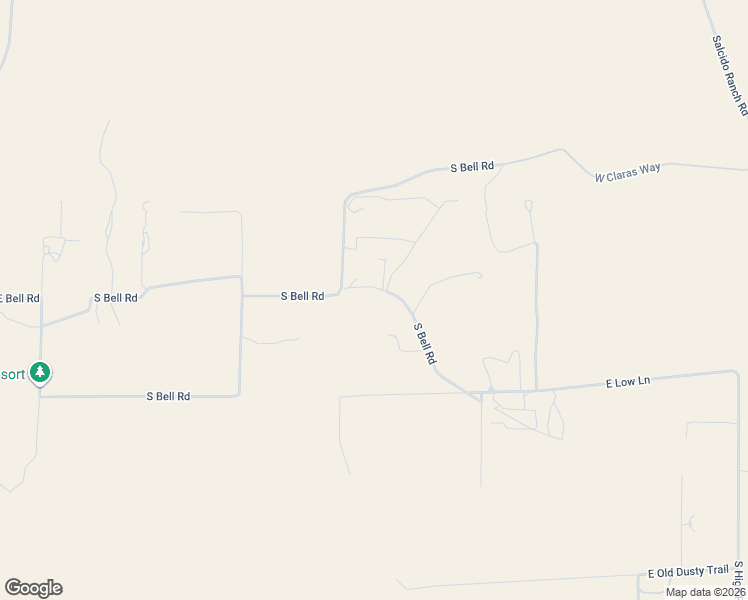 map of restaurants, bars, coffee shops, grocery stores, and more near 13510 East Bell Road in Benson