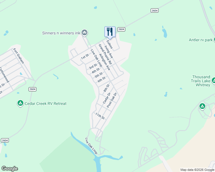 map of restaurants, bars, coffee shops, grocery stores, and more near 133 8th Street in Whitney