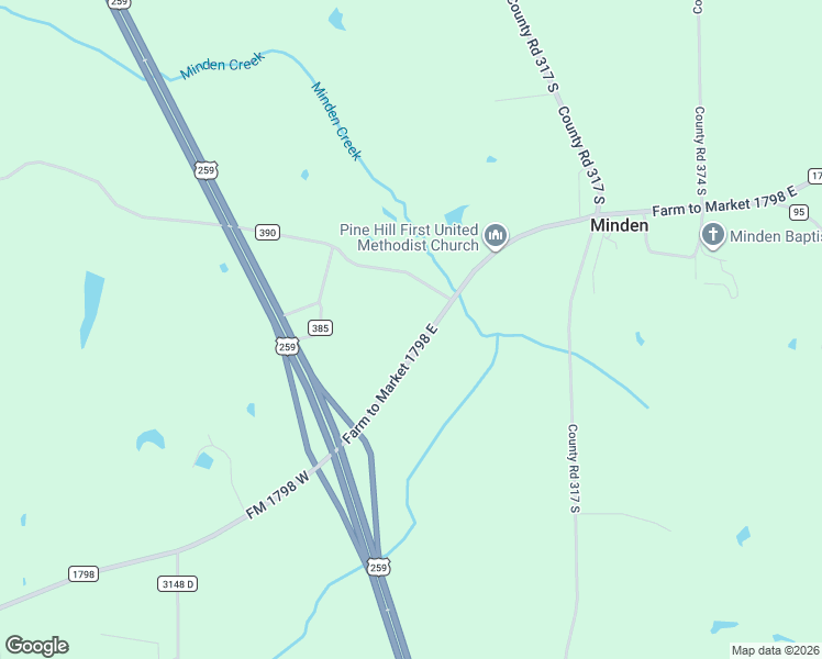 map of restaurants, bars, coffee shops, grocery stores, and more near 411 Farm to Market 1798 East in Henderson