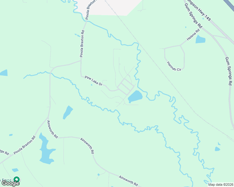 map of restaurants, bars, coffee shops, grocery stores, and more near 149 Pine Lake Circle in Braxton