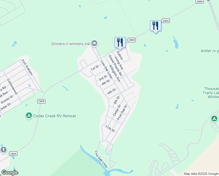 map of restaurants, bars, coffee shops, grocery stores, and more near 120 4th Street in Whitney