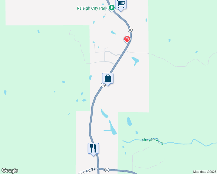 map of restaurants, bars, coffee shops, grocery stores, and more near 293 Mississippi 35 in Raleigh