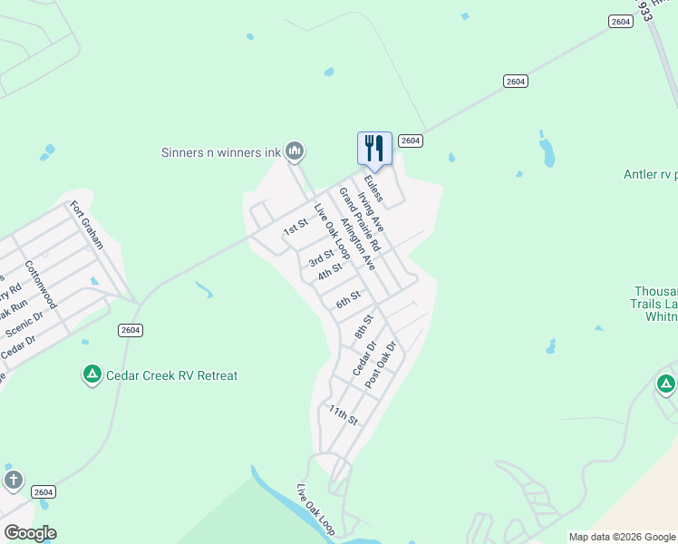 map of restaurants, bars, coffee shops, grocery stores, and more near 120 4th Street in Whitney