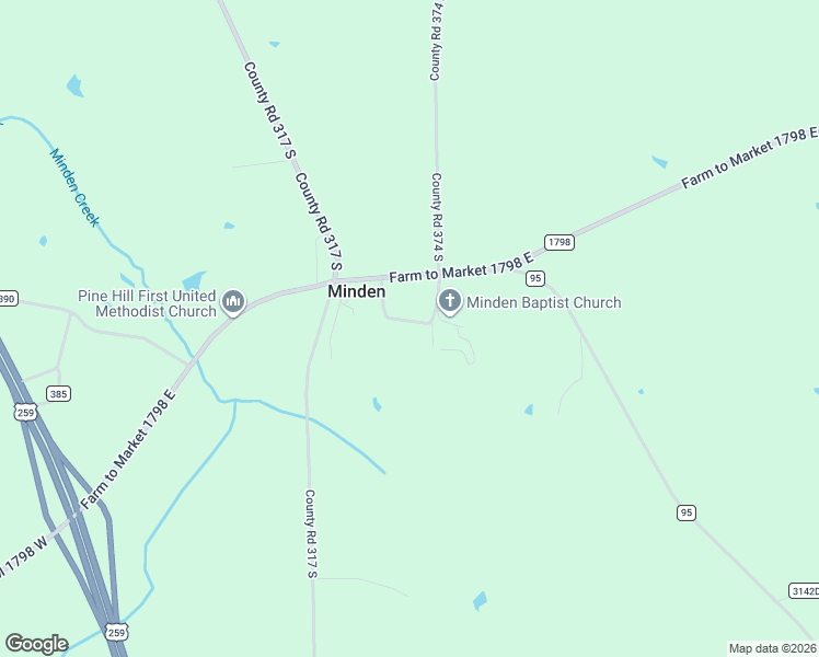 map of restaurants, bars, coffee shops, grocery stores, and more near 1144 Farm to Market 1798 East in Henderson