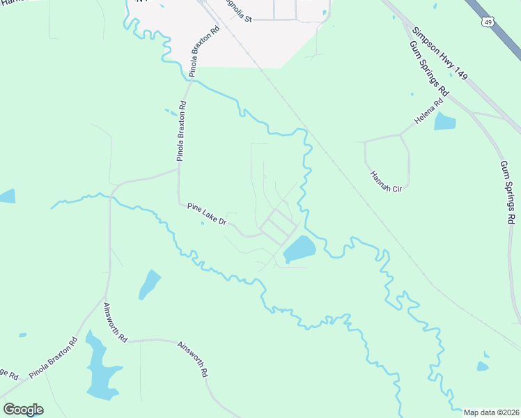 map of restaurants, bars, coffee shops, grocery stores, and more near 149 Pine Lake Circle in Braxton