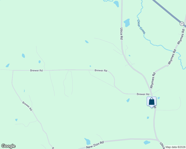 map of restaurants, bars, coffee shops, grocery stores, and more near 3018 Brewer Road in Crystal Springs