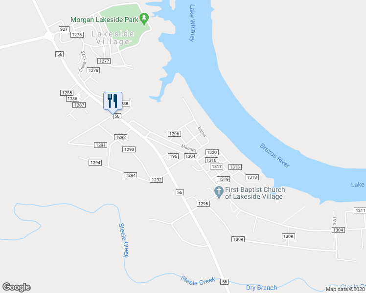 map of restaurants, bars, coffee shops, grocery stores, and more near County Road 1296 in Morgan