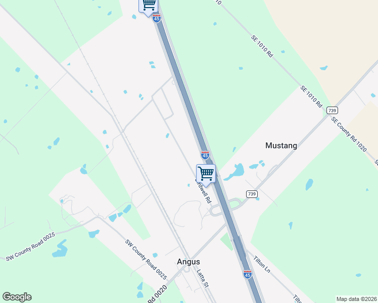 map of restaurants, bars, coffee shops, grocery stores, and more near 319 Birdwell Road in Corsicana