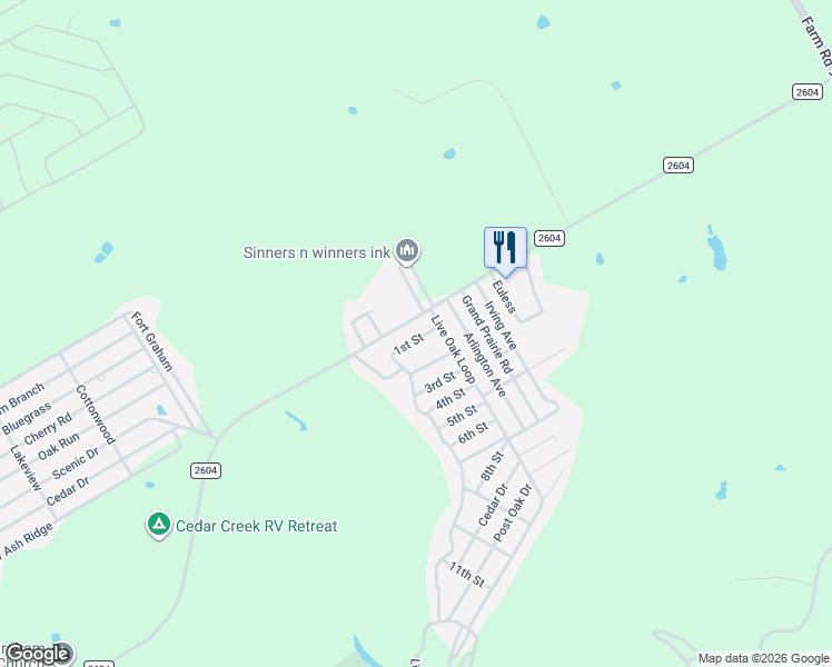 map of restaurants, bars, coffee shops, grocery stores, and more near 113 2nd Street in Whitney