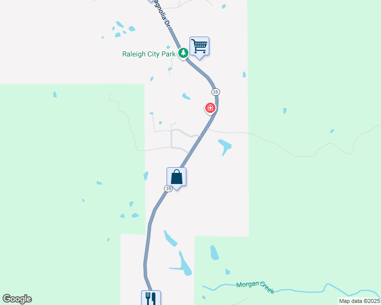 map of restaurants, bars, coffee shops, grocery stores, and more near Magnolia Drive in Raleigh