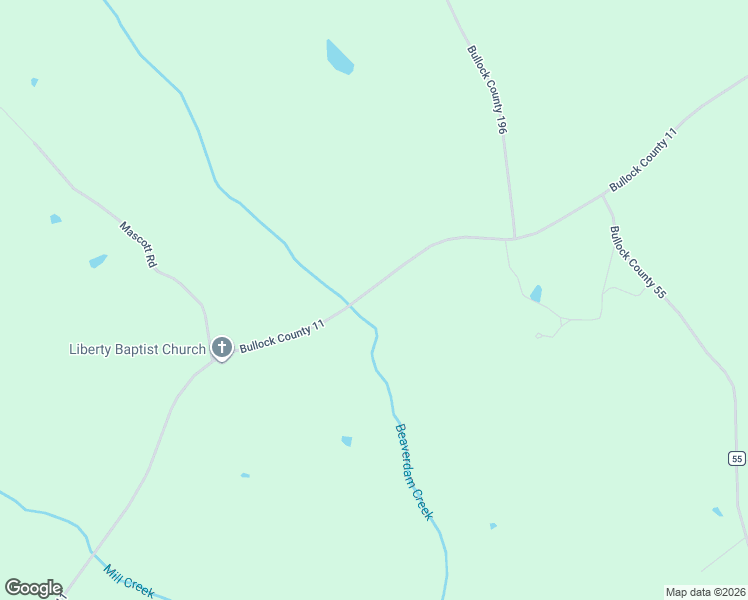 map of restaurants, bars, coffee shops, grocery stores, and more near 1605 County Road 11 in Union Springs