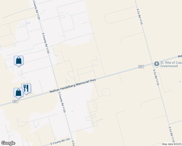map of restaurants, bars, coffee shops, grocery stores, and more near 7310 East County Road 99 1/2 in Midland