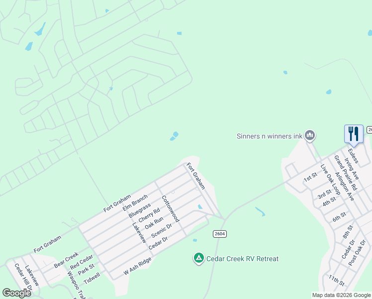 map of restaurants, bars, coffee shops, grocery stores, and more near 142 Fort Graham in Whitney