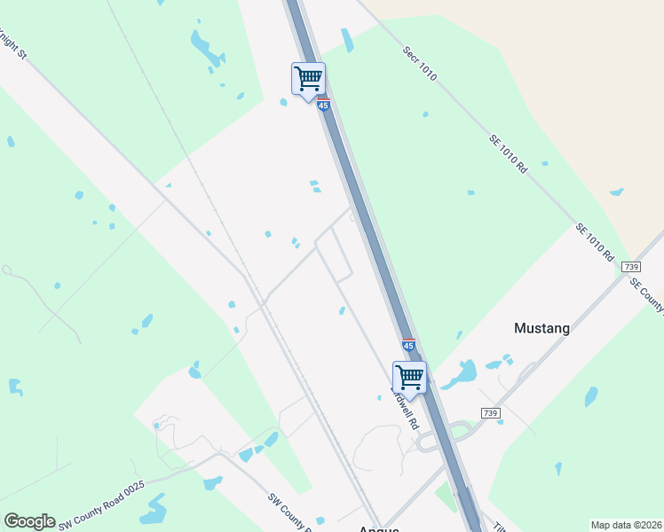 map of restaurants, bars, coffee shops, grocery stores, and more near 213 Birdwell Road in Corsicana