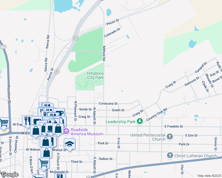 map of restaurants, bars, coffee shops, grocery stores, and more near 110 Milford Road in Hillsboro