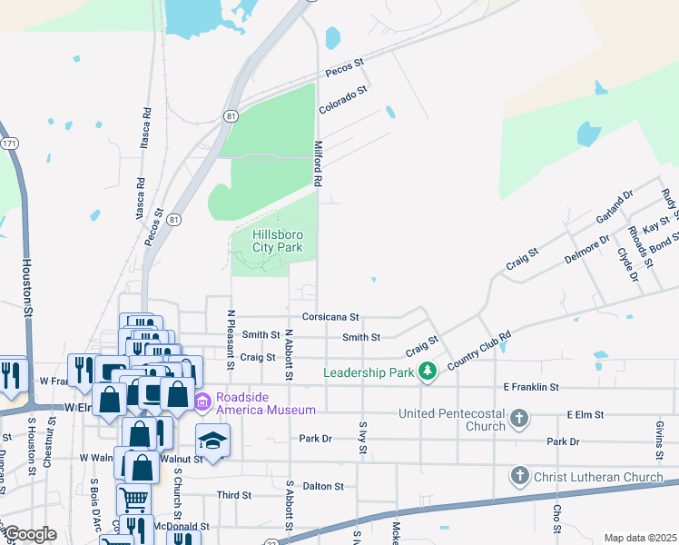 map of restaurants, bars, coffee shops, grocery stores, and more near 110 Milford Road in Hillsboro