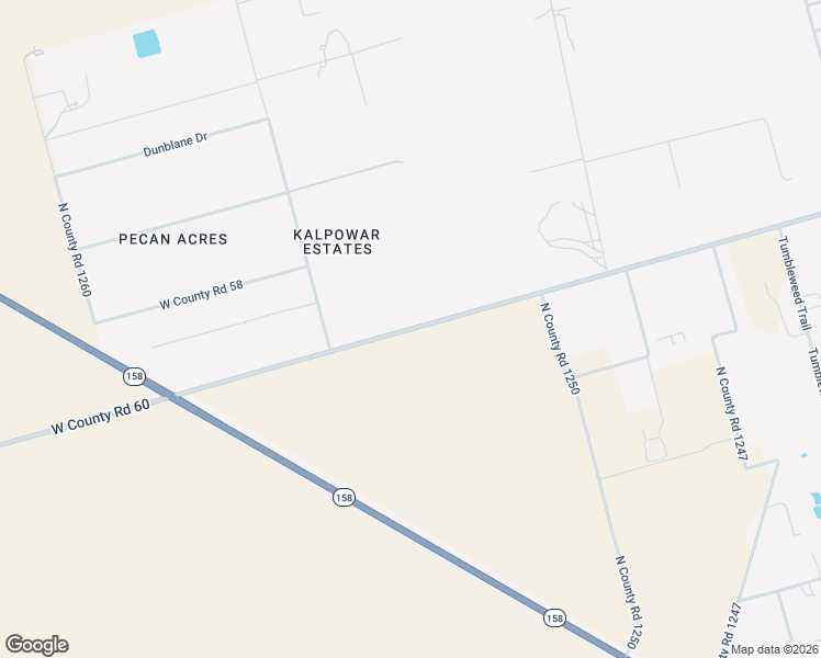 map of restaurants, bars, coffee shops, grocery stores, and more near West County Road 60 in Midland