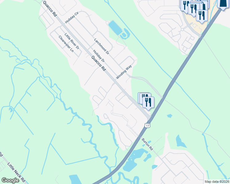 map of restaurants, bars, coffee shops, grocery stores, and more near Canyon Dr in Savannah