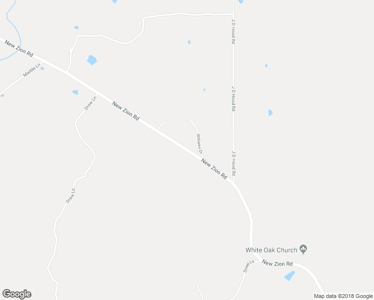 map of restaurants, bars, coffee shops, grocery stores, and more near New Zion Road in Crystal Springs