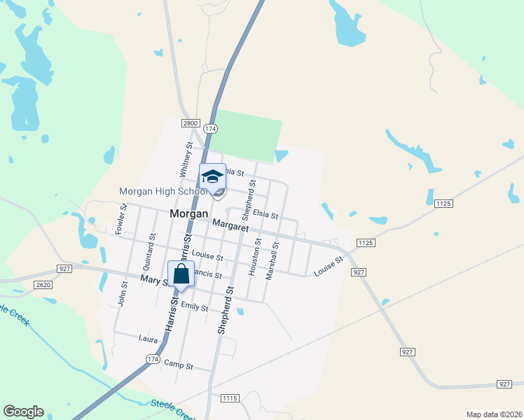 map of restaurants, bars, coffee shops, grocery stores, and more near 1002 Marshall Street in Morgan