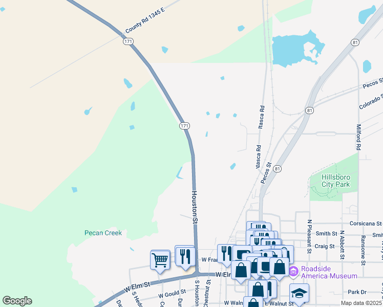 map of restaurants, bars, coffee shops, grocery stores, and more near in Hillsboro