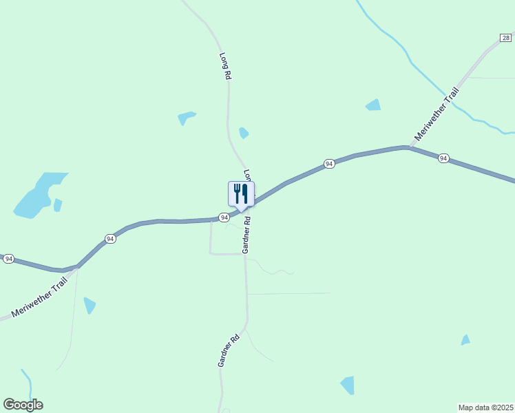 map of restaurants, bars, coffee shops, grocery stores, and more near 23 Gardner Road in Grady