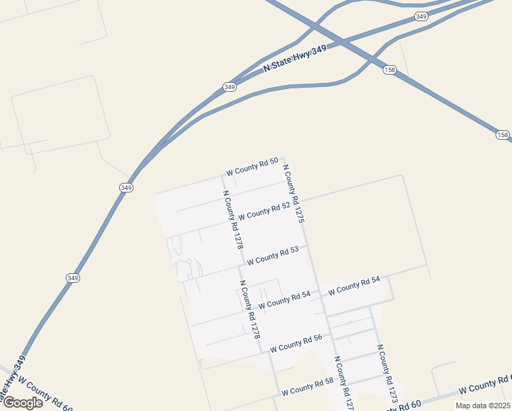 map of restaurants, bars, coffee shops, grocery stores, and more near 10004 West County Road 52 in Midland