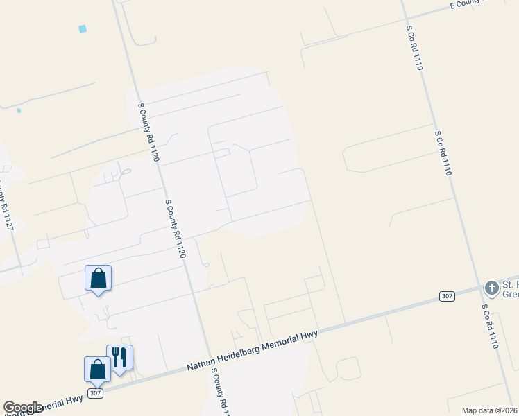 map of restaurants, bars, coffee shops, grocery stores, and more near 7116 East County Road 96 in Midland