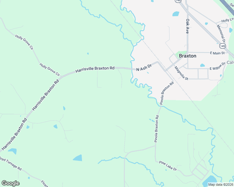 map of restaurants, bars, coffee shops, grocery stores, and more near 150 Tullos Road in Braxton